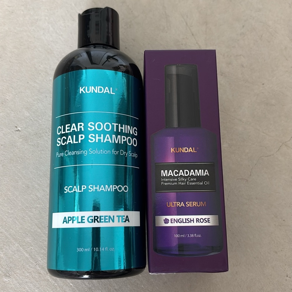 New Sealed KBeauty Kundal Macadamia Ultra Hair Serum Soothing Scalp Shampoo